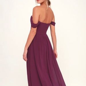 Lulu’s floor length bridesmaids dress